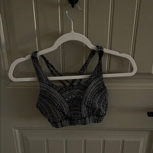 lululemon Black and White Patterned sports bra